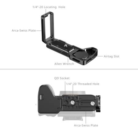 SmallRig 6034 - montażowa płytka L-kształtna do Sony Alpha 7 V / 7R V / 7 IV / 7S III / 1 / 7R IV